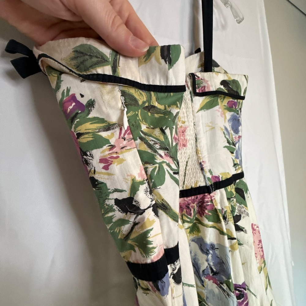 Anthropologie Elevenses Retro Style Women’s Dress 6 | Women’s Floral Mini Dress - Picture 10 of 13